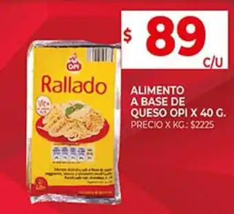Supermercados DIA ALIMENTO A BASE DE QUESO OPI X 40 G. oferta