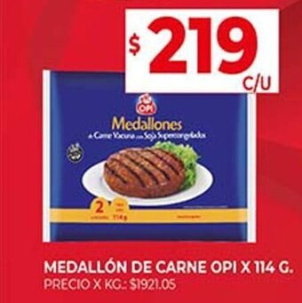 Supermercados DIA MEDALLÓN DE CARNE OPI X 114 G. oferta