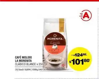 Atomo Conviene Café Molido La Morenita Clásico Blance 250g oferta