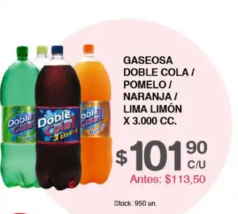 Supermercados Tadicor Doble Cola/Pomelo/Naranja/Lima Limón 3.000cc oferta