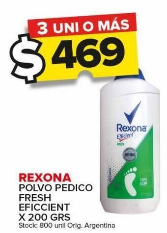 Carrefour Maxi Polvo pedico rexona x 200g oferta