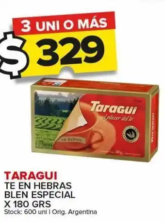 Carrefour Maxi Té en hebras taragui x 180g oferta