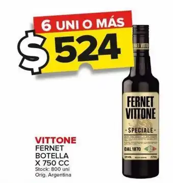 Carrefour Maxi Fernet vittone botella x 750cc oferta