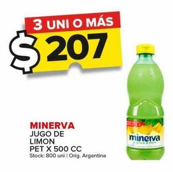 Carrefour Maxi Jugo de limón minerva x 500cc oferta