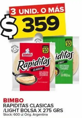 Carrefour Maxi Rapiditas clásicas bimbo x 275g oferta