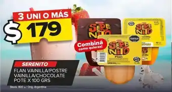 Carrefour Maxi Flan de vainilla serenito pote x 100g oferta