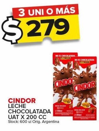 Carrefour Maxi Leche chocolatada cindor x 200cc oferta
