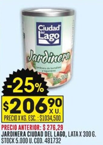 Coto JARDINERA CIUDAD DEL LAGO, LATA X 300 G. oferta