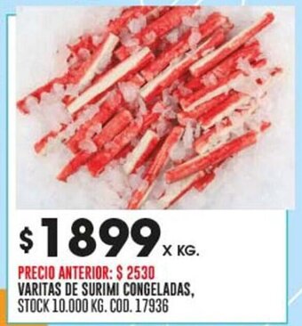 Coto VARITAS DE SURIMI CONGELADAS X KG. oferta