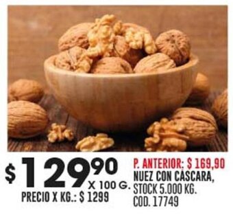 Coto NUEZ CON CASCARA X 100 G. oferta