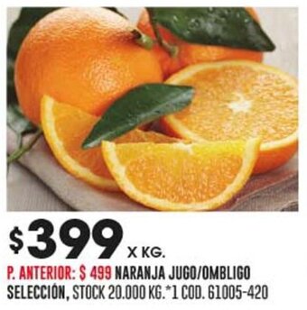 Coto NARANJA JUGO / OMBLIGO SELECCIÓN, X KG. oferta