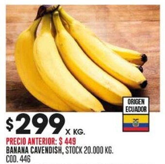 Coto BANANA CAVENDISH, X KG. oferta