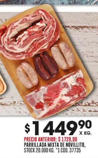 Coto PARRILLADA MIXTA DE NOVILLITO, X KG. oferta