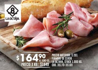 Coto FIAMBRE DE CERDO LA OCTAVA X 100 G. oferta