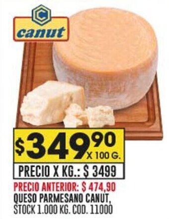 Coto QUESO PARMESANO CANUT, X 100 G. oferta