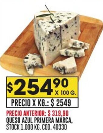 Coto QUESO AZUL PRIMERA MARCA, X 100 G. oferta