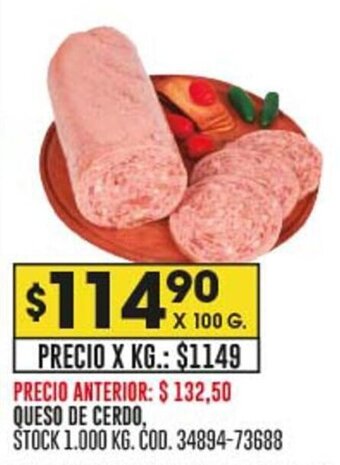Coto QUESO DE CERDO, X 100 G. oferta