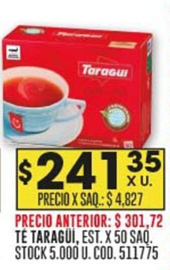 Coto TÉ TARAGÜI, EST. X 50 SAQ. oferta