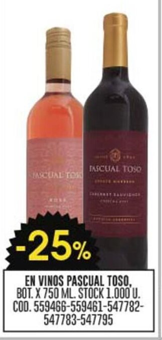 Coto EN VINOS PASCUAL TOSO, BOT. X 750 ML. oferta