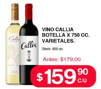 Supermercados Tadicor Callia Vino Botella x 750cc Varietales oferta