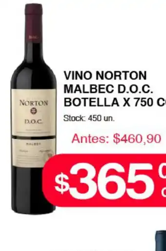 Supermercados Tadicor Vino Norton Malbec D.O.C Botella x 750cc oferta