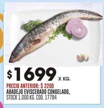 Coto ABADEJO EVISCERADO CONGELADO, X KG. oferta
