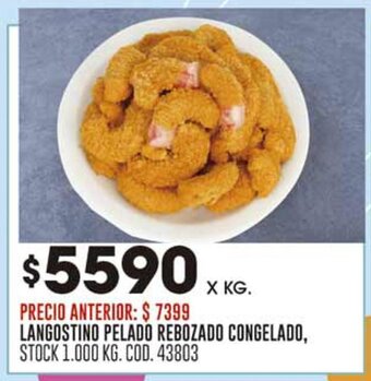 Coto LANGOSTINO PELADO REBOZADO CONGELADO, X KG. oferta