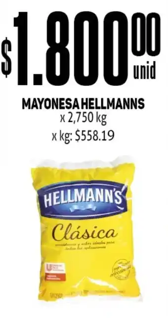Makro MAYONESA HELLMANN'S X 2,750 KG oferta