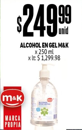 Makro ALCOHOL EN GEL M&K x 250 ml oferta