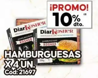 Diarco HAMBURGUESAS X 4UN. Cód: 21697 oferta