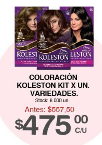 Supermercados Tadicor Koleston Coloración Kit X Un. Variedades oferta