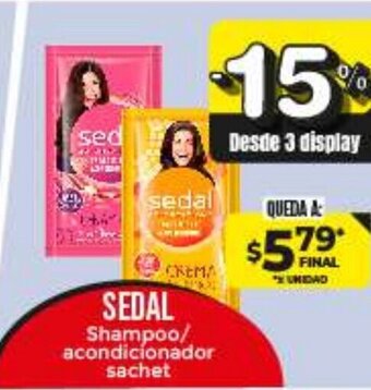 Supermayorista Vital Sedal Shampoo/Acondicionador sachet oferta