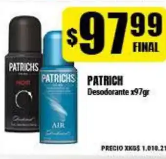 Supermayorista Vital Patrich Desodorante 97gr oferta