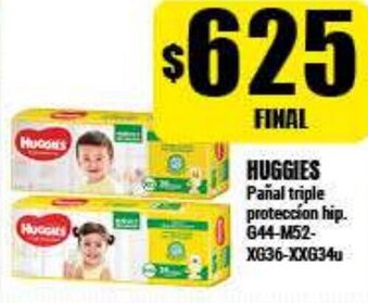 Supermayorista Vital Huggies Pañal triple proteccíon hip oferta