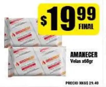 Supermayorista Vital Amanecer Velas 68gr oferta