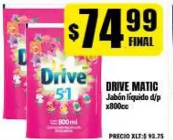 Supermayorista Vital Drive Matic Jabón Líquido d/p 800cc oferta