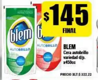 Supermayorista Vital Blem Cera autobrillo variedad d/p 450cc oferta