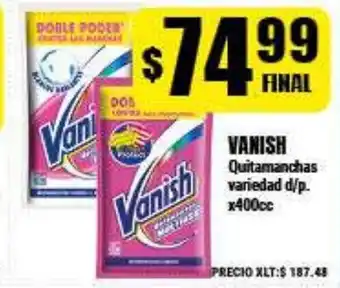 Supermayorista Vital Vanish Quitamanchas variedad d/p 400cc oferta