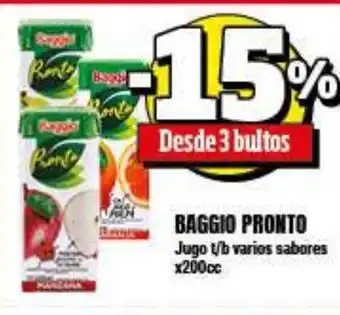 Supermayorista Vital Baggio Pronto Jugo t/b Sabores 200cc oferta