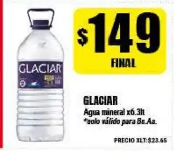 Supermayorista Vital Glaciar Agua mineral 6.3lt oferta