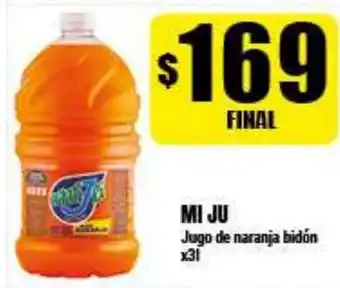 Supermayorista Vital Mi Ju Jugo de naranja bidón 3L oferta