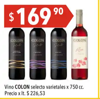 Hergo Colon VIno selecto varietales x 750cc oferta