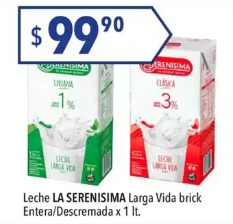 Hergo La Serenisima Leche Larga Vida brick Entera/Descremada x 1lt oferta