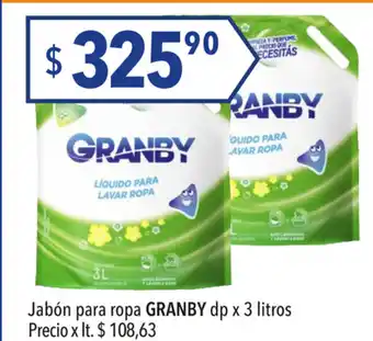 Hergo Grandby Jabón para ropa dp x 3litros oferta