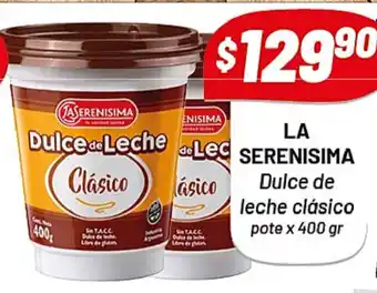 Almacor La Serenisima Dulce de leche clásico pote x 400gr oferta