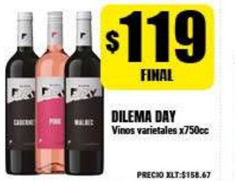Supermayorista Vital Dilema Day Vinos varietales x750cc oferta