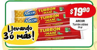 Almacor Arcor Turrón oblea 25gr oferta