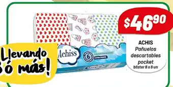 Almacor Achis Pañuelos descartables pocket lister 6 x 6un oferta