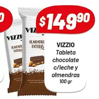 Almacor Vizzio Tableta chocolate c/leche y almendras 100gr oferta
