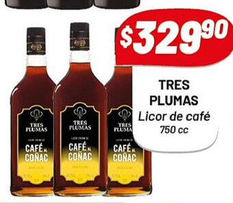 Almacor Tres Plumas Licor de café 750cc oferta